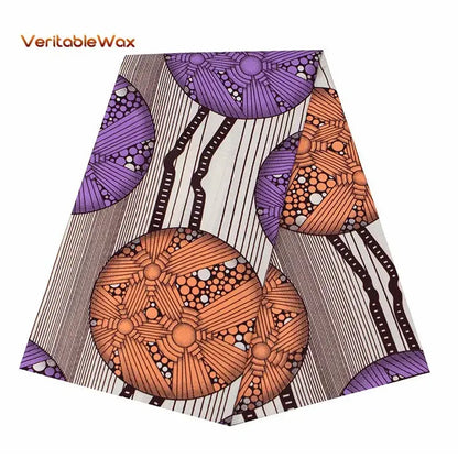 Africa Nigerian Prints Batik Fabric Real Wax Patchwork Sewing Dress Craft Cloth Polyester Ankara Tissu A-7