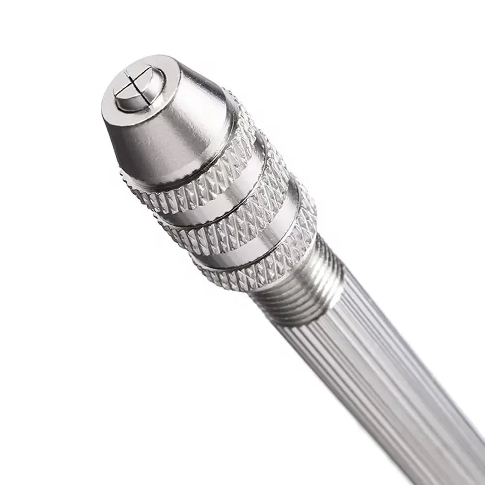 0.8-3.0mm Mini Hand Drill Woodworking Tools Drilling Rotary Tool Manual Twist Drill Bit Watchmaker Pin Vice Watch Repair Tool