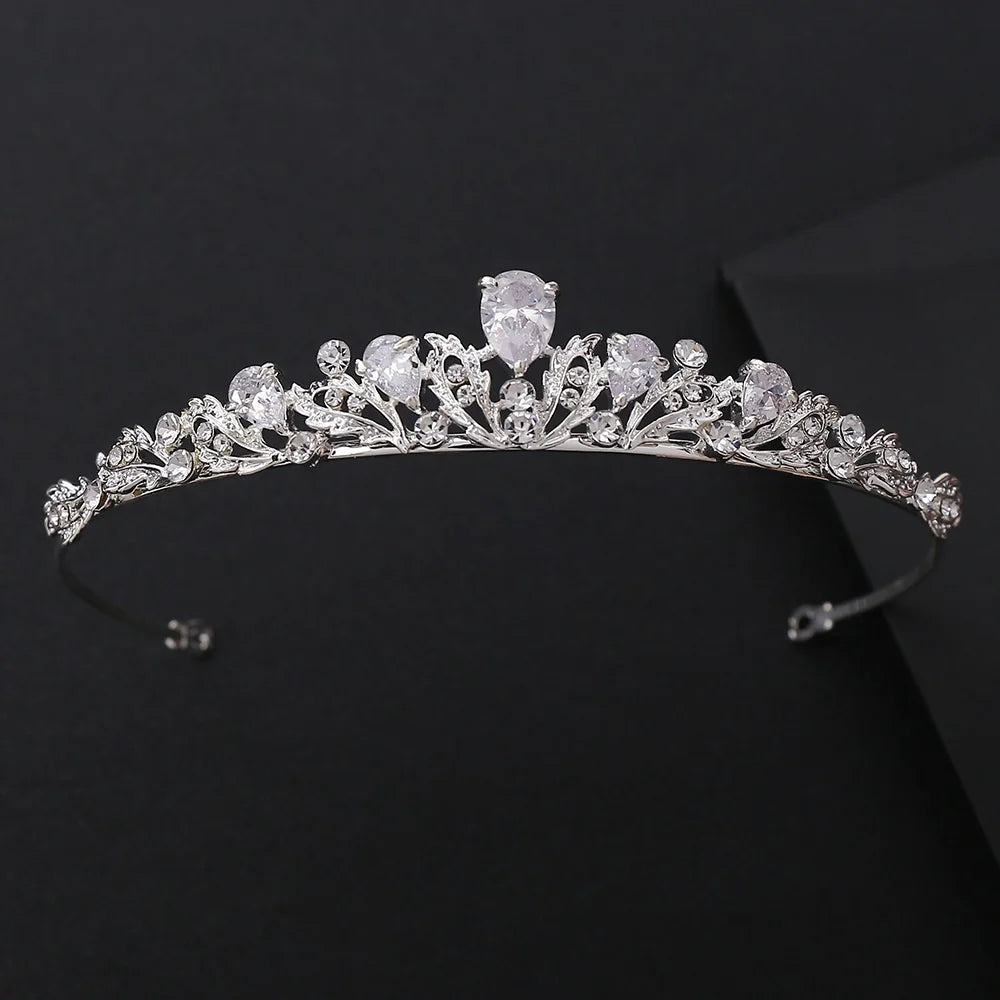 Luxury Crystal Hair Tiaras For Bride Women Prom Hairstyle Rhinestone Zircon Diadem Headband Wedding Bridal Hair Accessories