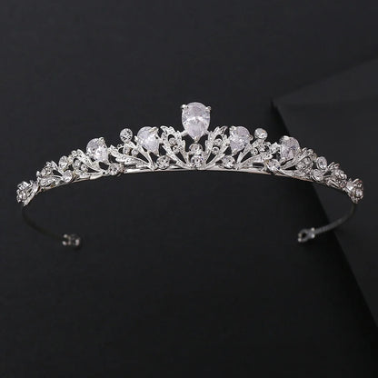 Luxury Crystal Hair Tiaras For Bride Women Prom Hairstyle Rhinestone Zircon Diadem Headband Wedding Bridal Hair Accessories