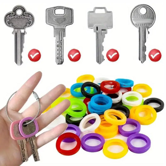 12 Sets of Vintage Key Covers, Multi-color Charming Silicone Key Caps, for Protecting and Organizing Door Keys