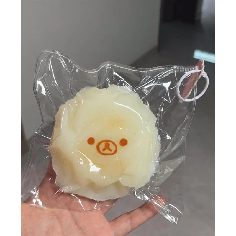 1-2Pc Handmade Squishy with BUTTER Texture - Banana Carrot Bear Shaped to Relieve Stress - Food Grade Silicone