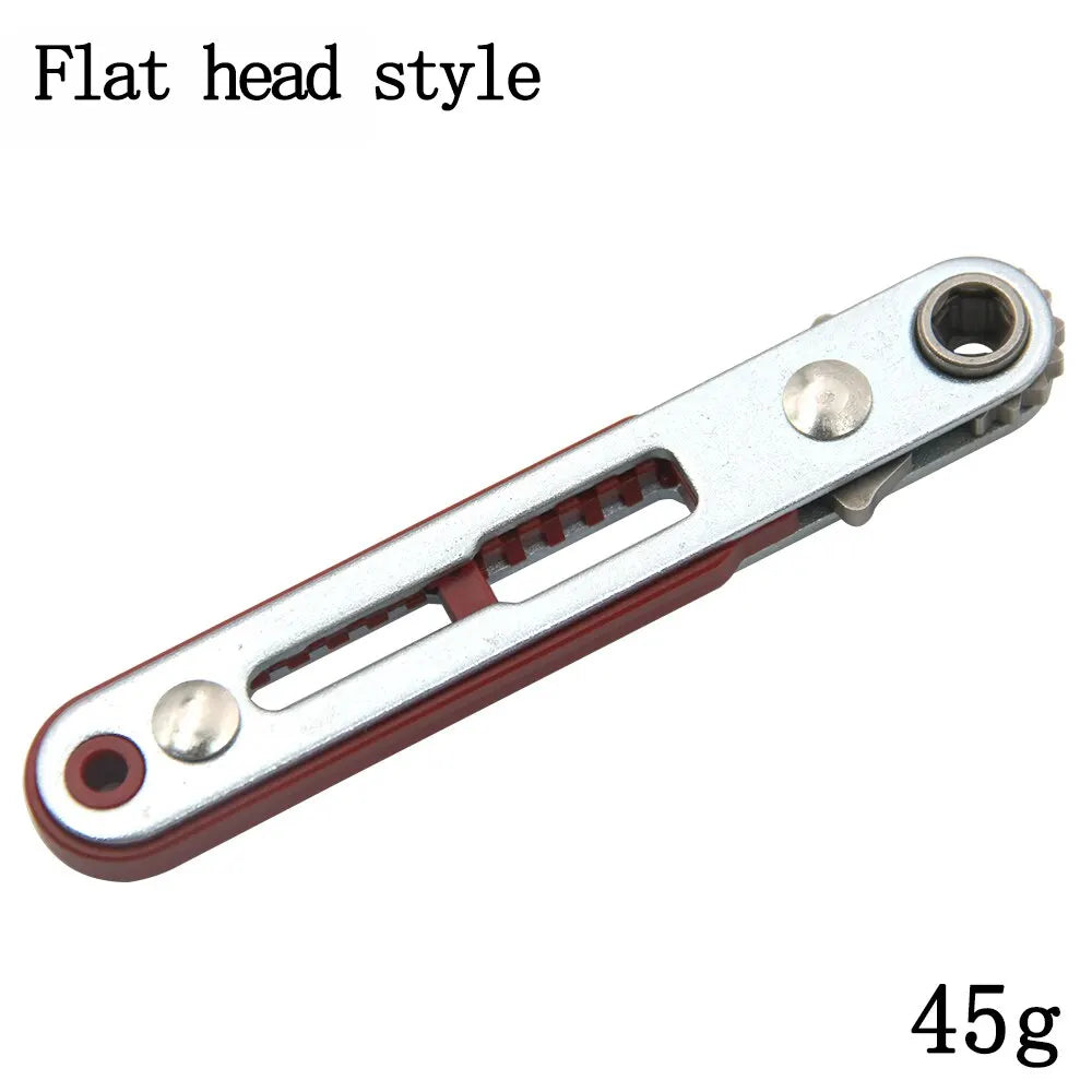 Multifunctional Bidirectional Forward and Reverse Ratchet Screwdriver Elbow Flat Head Wrench Cross Screwdriver Slotted Tool -
