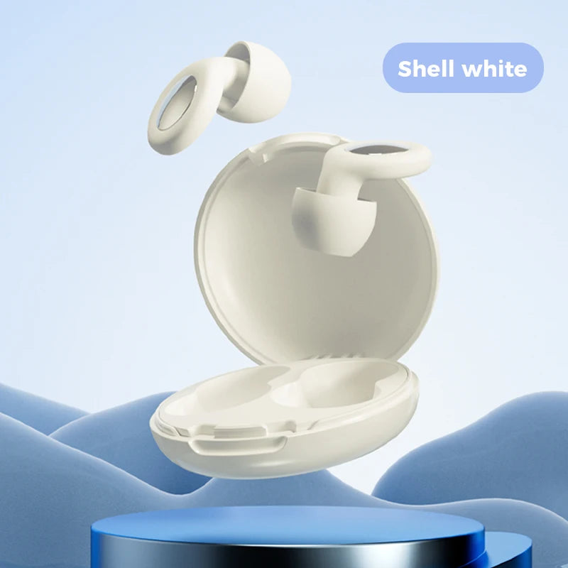 Silicone Earplugs for Sleep Noise Cancel Noise Reduction-Soundproof Reduce Disturbances -Quality loop Earplugs - WHITE