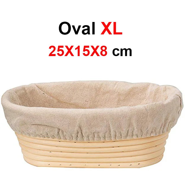 Handmade Rattan Bread Proofing Basket Natural Fermentation Sourdough Banneton Bread Basket Dough Rattan Wicker Baking Bowl - 