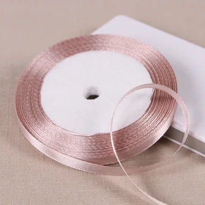 25Yards 6mm Silk Satin Ribbons for Crafts Bow Handmade Gift Wrap Partys Christmas Wedding Decorative Artificial Accessories -