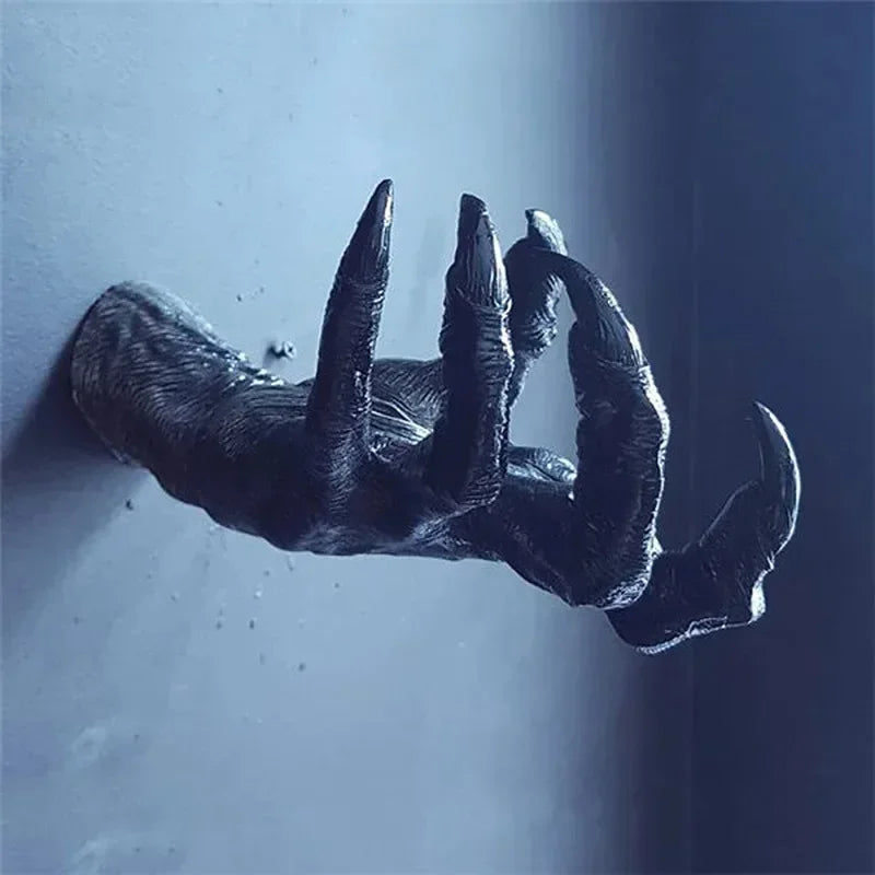 Gothic Witch's Hand Statues - Creative Resin Ornament, Aesthetic Wall Keys Hanging Rack, Bag Hangers, Wall Art Sculptures