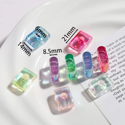 5pcs/lot Multicolour Random Letter Beads Acrylic Transparent Alphabet Bead For Jewelry Making DIY Necklace Keychain Accessori