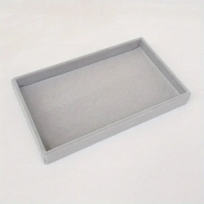 Velvet Jewelry Display Tray Exquisite Jewellery Holder Portable Ring Earrings Necklace Organizer Storage Box Organizator Tray