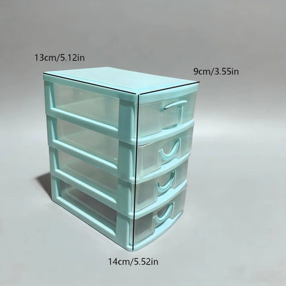 4-Layer Drawer-Style Jewelry Storage Box, Rhinestone Storage Box, Transparent Earring Storage Box