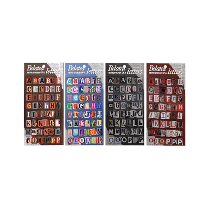 Journal GO 2pcs English Alphabet Number Symbol Stickers Vintage Scrapbook Aesthetic Journaling Supplies Kit Retro Letter Stic
