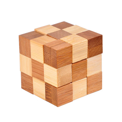 Wooden Kong Ming Lock Lu Ban Lock IQ Brain Teaser Educational Toy for Kids Children Montessori 3D Puzzles Game Unlock Toys Ad