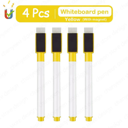 4/8Pcs Magnetic Erasable Whiteboard Pen Color Options Numbering Stationery Office Teaching Supplies for Blackboard Student No