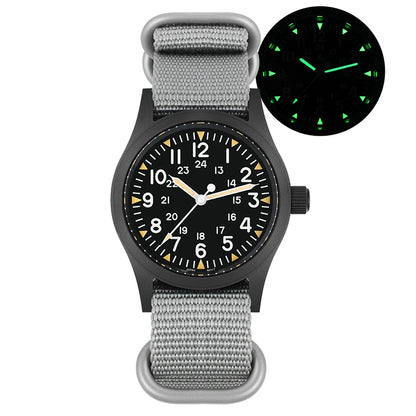 Militado ML05 Vintage Watch VH31 Sweep Second Movement Domed Sapphire Crystal With High Clear AR Coating Luminous 38mm Watche