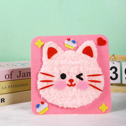First Sewing Kit for Beginner Kids Arts Crafts DIY Embroidery Projects Animal Dolls Set Gift for Girls Boys Learn to Sew Felt