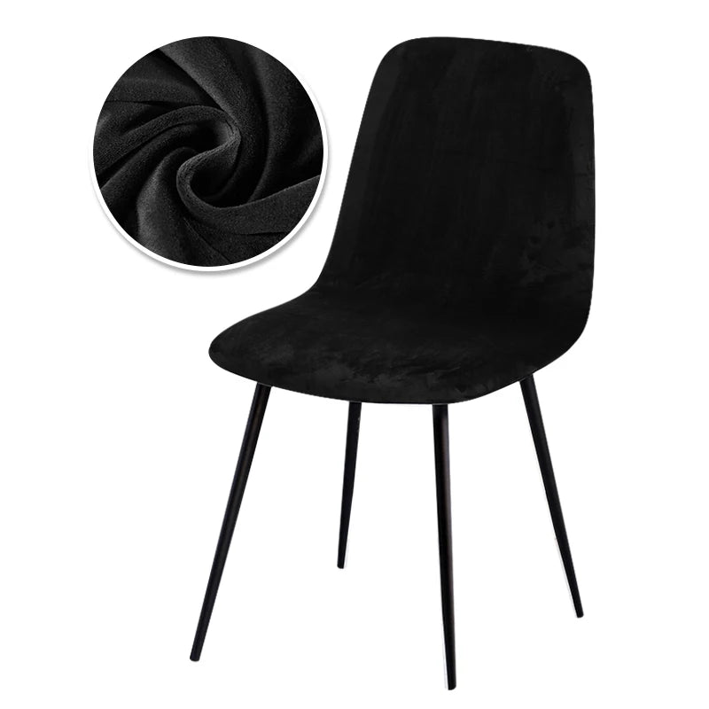Higher Quality Velvet Chair Cover 1/2/4/6 pcs Stretchable Chair Cover For Dining Room 2 Type of Fabrics Chair Slipcover For H