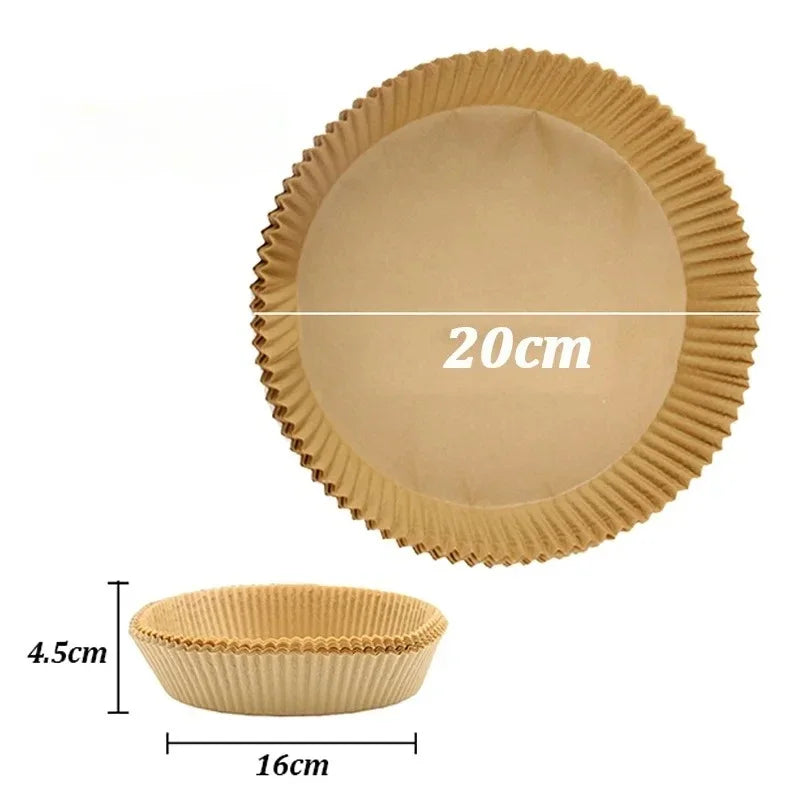 50/30 Pieces Kitchens Accessories Air Fryer Paper Kitchen Utensils Disposable Square Round Pastry Molds BBQ Plate Non-stick P