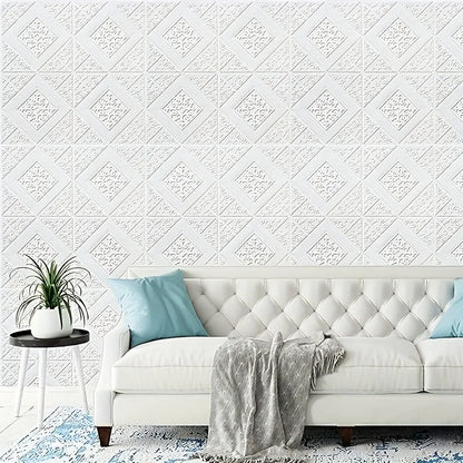 20pcs 3D Ceiling Wallpaper self adhesive wall decor Waterproof foam Design Sticker for bedroom wall sticker paper