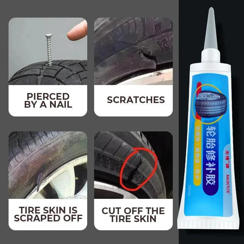 1/2Pcs Tire Repair Black Glue Liquid Strong Rubber Wear-resistant Non-corrosive Adhesive Instant Bond Leather