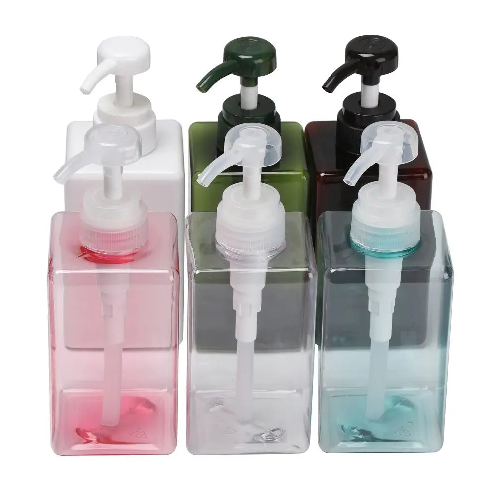 650ml Square Clear Bottle Liquid Soap Whipped Mousse Points Bottling Shampoo Lotion Shower Gel Pump Bottlesnding Soap Dispens