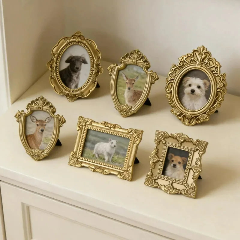Mini Vintage Frames Antique Frames Ornaments Picture Photo Scrapbooking Decor Frame DIY Wall Hanging Jewelry Display Ornament