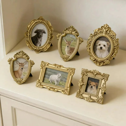 Mini Vintage Frames Antique Frames Ornaments Picture Photo Scrapbooking Decor Frame DIY Wall Hanging Jewelry Display Ornament