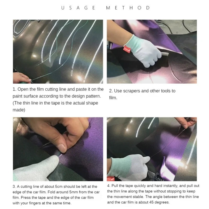 5/10/50M Vinyl Wrap Car Stickers Knifeless Tape Design Line Car Film Wrapping Cutting Tape Knife Car Styling Tool Accessories