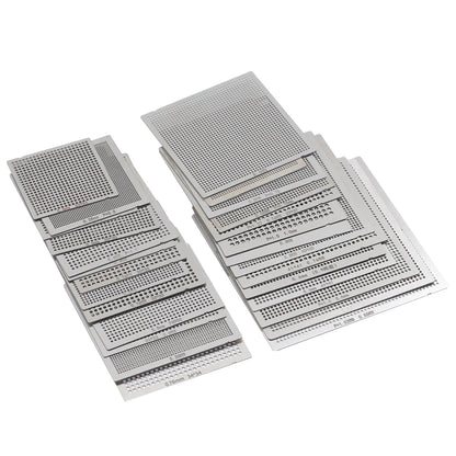 27Pcs /16pcs/10pcs BGA general template Universal Direct Heated Stencils For SMT SMD Chip Rpair and easy support