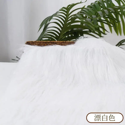 25x45cm 9cmPile Faux Fur Fabric For Sewing Doll Toy Beard Hair DIY Patchwork Material Accessories Home Decoration Cosplay Fab