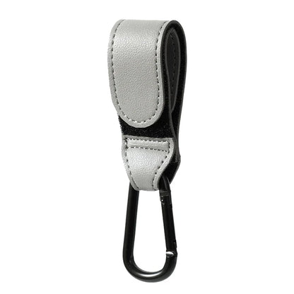 Baby Stroller Hook Fashion PU Leather Adjustable Pram Hook Cart Organizer Diaper Bag Hanger Children Boy Girl Travel Accessor