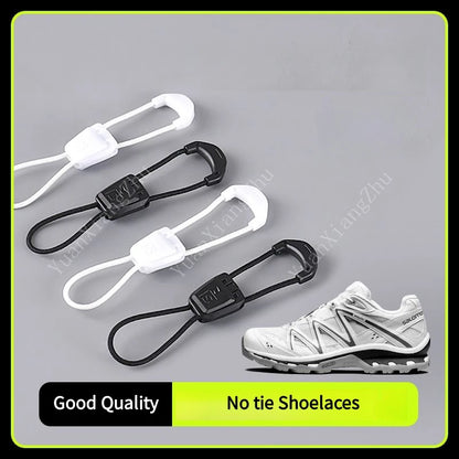 New No tie Shoe laces Round Tennis Laces Without ties Adult Kids Quality Running Sneakers Shoelaces Black White Shoes Accesor
