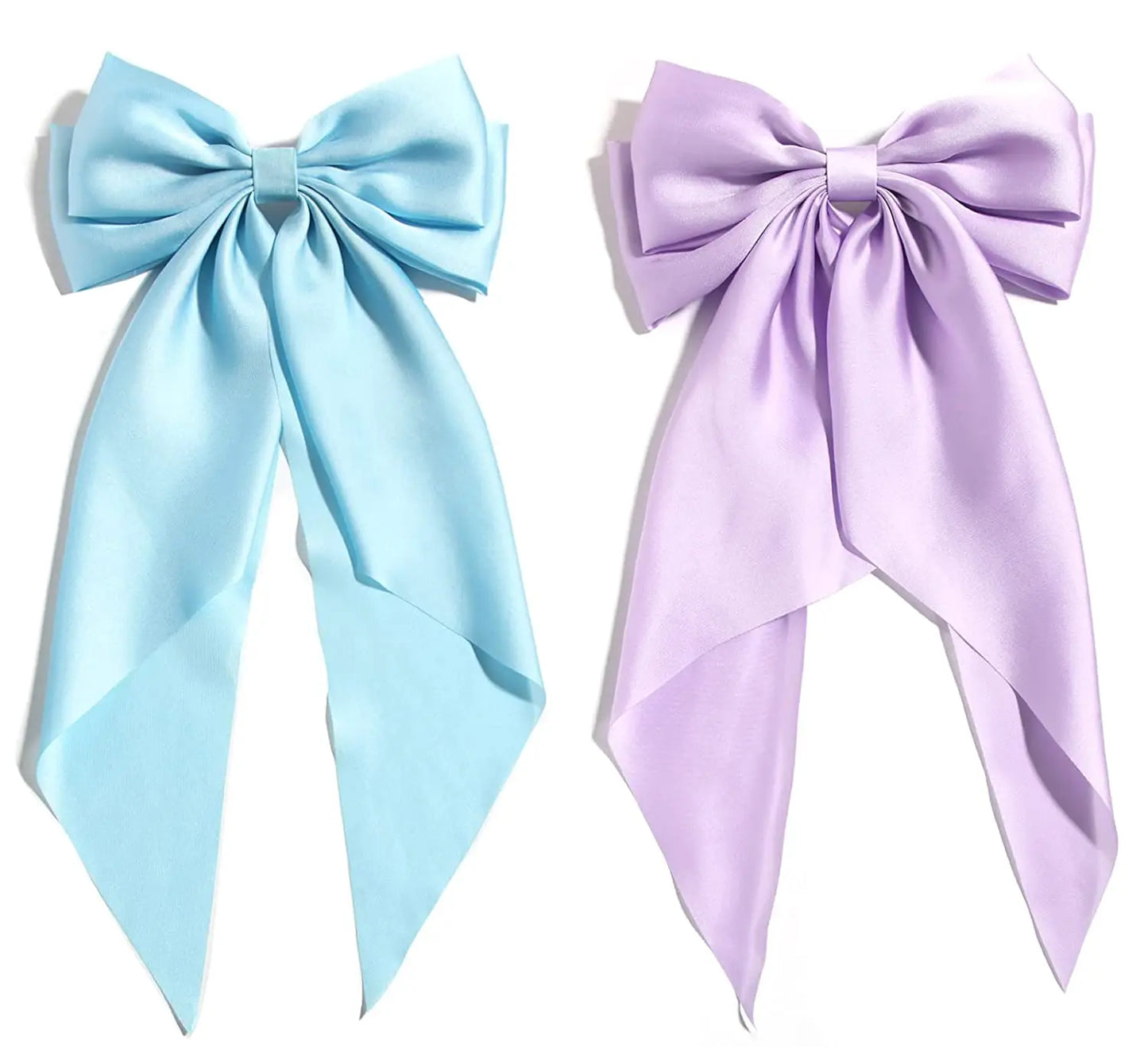 Solid Color Bow Ribbon Hair Clip New Women Large Bowknot Barrettes Women Ponytail Clip Headband Girls Hair Accessories Gift -