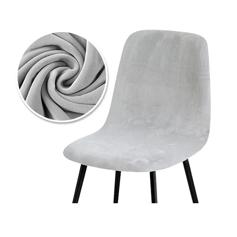 Higher Quality Velvet Chair Cover 1/2/4/6 pcs Stretchable Chair Cover For Dining Room 2 Type of Fabrics Chair Slipcover For H