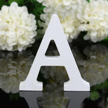 8CM White Wooden Letters Alphabet For Wedding Birthday Party Home Decor DIY Wall Door Decoration Personalised Name Design Let
