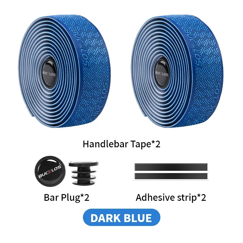 BUCKLOS Bicycle Handlebar Tapes Road Bicycle Handlebar Tape Anti-slip Waterproof Cycling Bar Wrap Road Bike Accessories - Dar