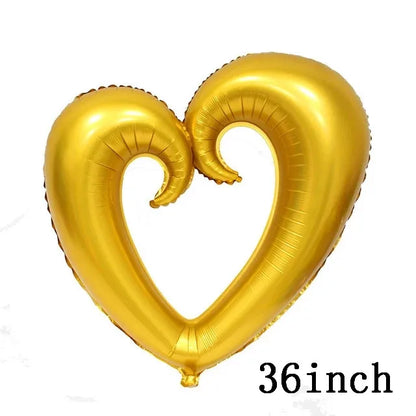 Love Heart Bear Foil Balloons Happy Birthday Valentine’s Day Party Decor Air Helium Globos Wedding Decorations Kids Toys Ball