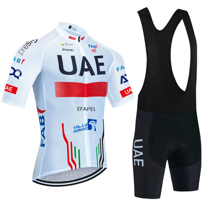 2026 New WHITE Cycling Jersey UAE Team Bike Jersey Shorts 10 Color Men Women Quick dry Ropa Ciclismo Pro Bicycle TShirt Cloth