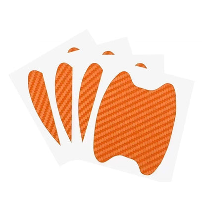 4Pcs/Set Car Door Sticker Carbon Fiber Scratches Resistant Cover Auto Handle Protection Film Exterior Styling Accessories - O