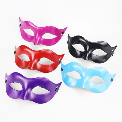 Women Man Sexy Gentleman Masquerade Mask Prom Mask Halloween Party Props Black White Retro Mask Plastic Half Face Cosplay Mas