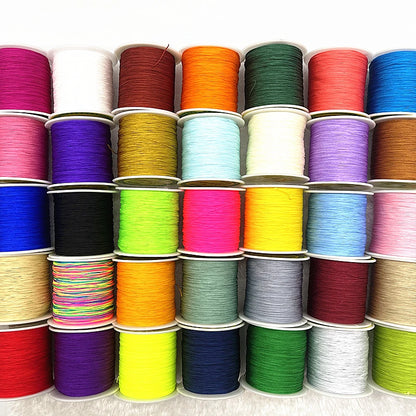 NEW 0.4/0.8/1.0/1.5mm Nylon Cord Thread Chinese Knot Macrame Cord Bracelet Braided String DIY Tassels Beading Shamballa Threa