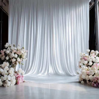Satin Backdrop Curtain,with Rod Pocket for Wedding,Birthday,Baby Shower,Photography,Graduation Party Backdrop Drapes,1 Panel