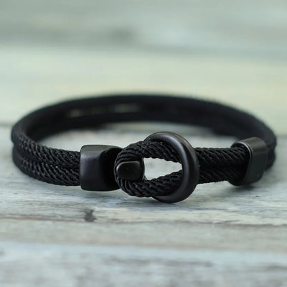 Fashion Rope Bracelet Men Double Layer Outdoor Camping Braclet Homme Accessories Survival Paracord Braslet Gift For Him