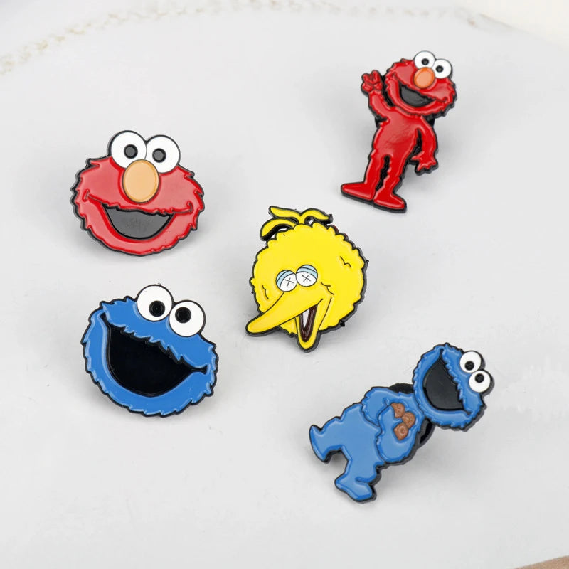 5pcs/set Classic Cartoon Enamel Pin Animal Brooches Lapel Pins Badges On Backpack Brooches For Clothes Jewelry Accessories Gi
