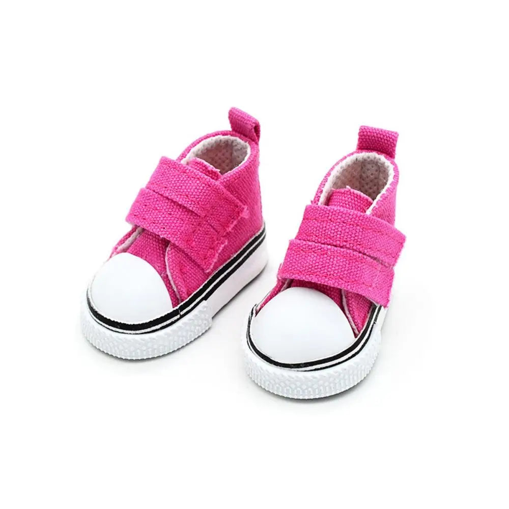 Dolls Accessories 3.5CM Sneakers Shoes Mini Shoes For Children Blyth Shoes Canvas Shoes Shoes - Rose Pink