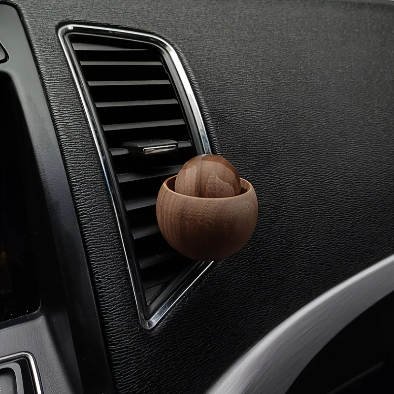 Car & Home Essential Oil Diffuser - Made of Wood Mini Cute Natural Fragrance Diffuser Suitable for Bedroom Living Room Bathro