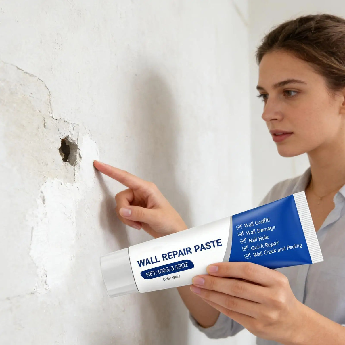 Wall Putty Hole Repair Putty Paste Mending Agent Wall Hole Repair Paste for Ceiling Door Fixing Mending Home Apartment Dormit