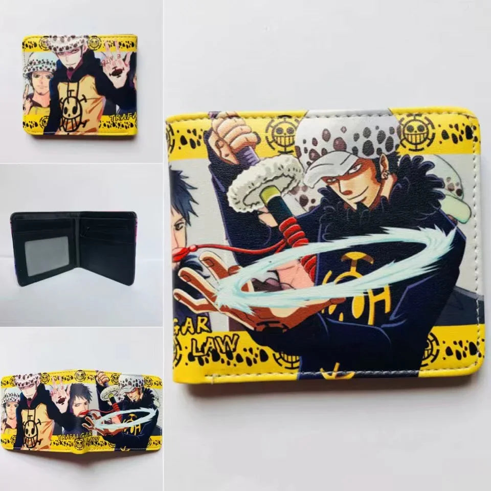 Anime One Piece Monkey D Luffy Roronoa Zoro Stylish and Simple Foldable Wallet Student Coin Purse Cute Things for Girls - 23
