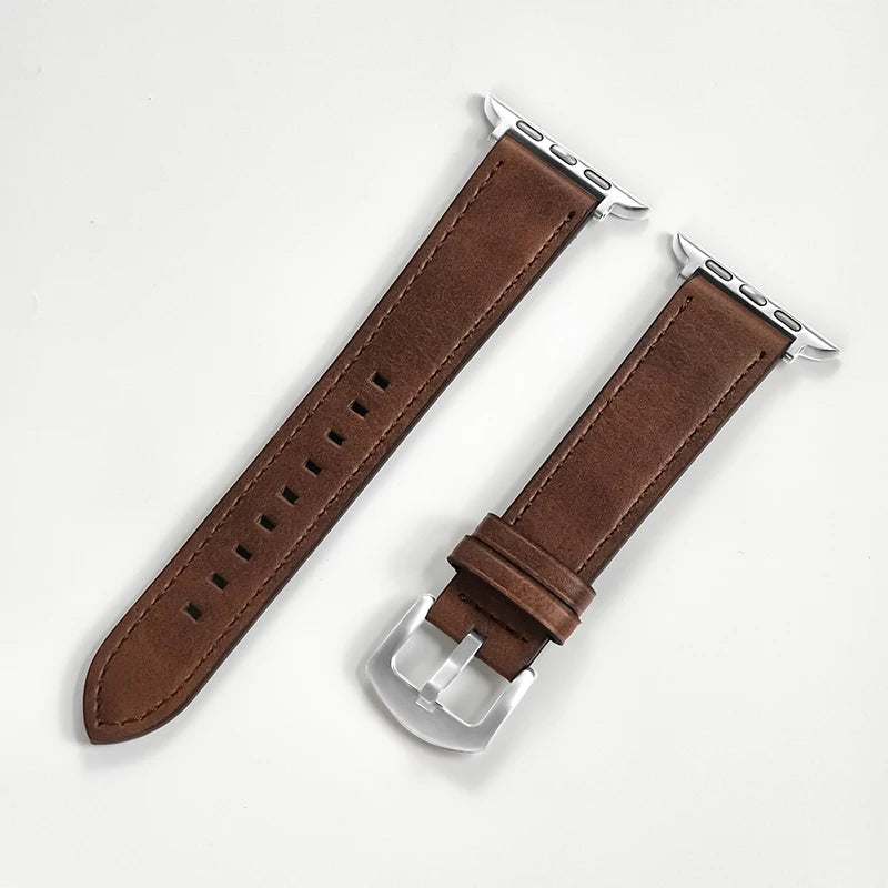 Leather Strap for Apple Strap Ultra 2 49mm 10 9 7 8 3 4 5 6 SE 44mm 40mm Strap 38 42mm Series Men's 45mm 41mm Band