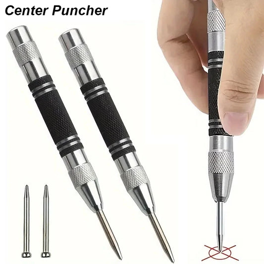 Auto Center Puncher Hole Marker Wood Metal Steel Spring Load Kerner Drill Locator Heavy Duty Punch Carpentry Automatic Hand T
