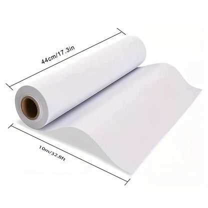 White Drawing Paper Roll 10m Art Paper Roll 44CM X 10M Painting Sketching Paper for Easel Paper, Bulletin Board Paper Gift Wr